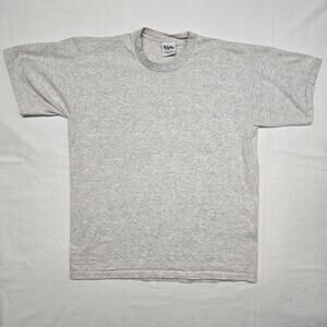 Vintage Blank Shirt Mens Large Pink Blue Rainbow Multicolor Plain Shirt 90s